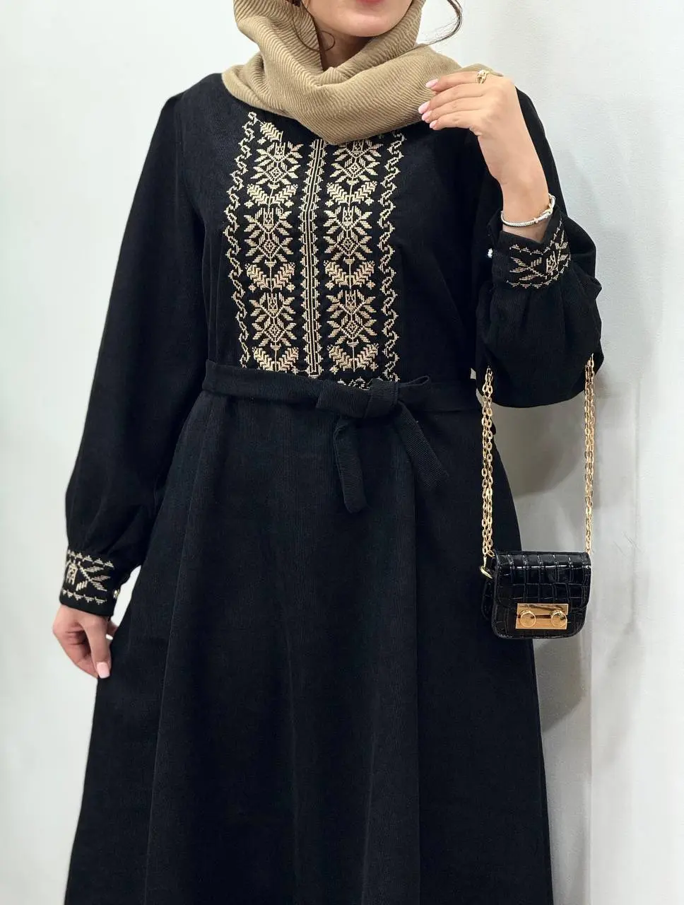 پیراهن مانتویی گلدوزی هدیه